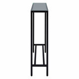 36" Black Mirrored Glass Console Table - Homeroots - Flyclothing LLC