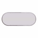 42" Silver Mirrored Glass Oval Cross Leg Console Table With Shelves - Homeroots - Flyclothing LLC