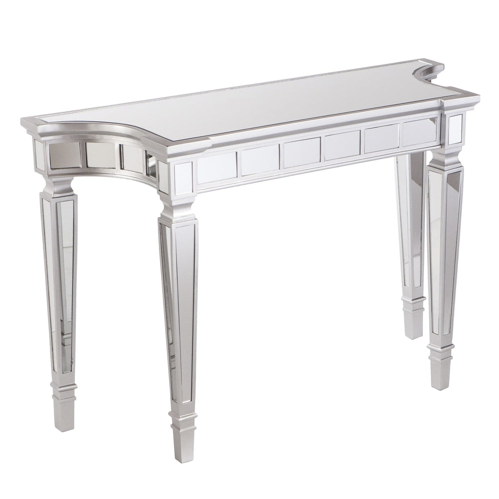 45" Silver Mirrored Glass Free Form Console Table - Homeroots - Flyclothing LLC