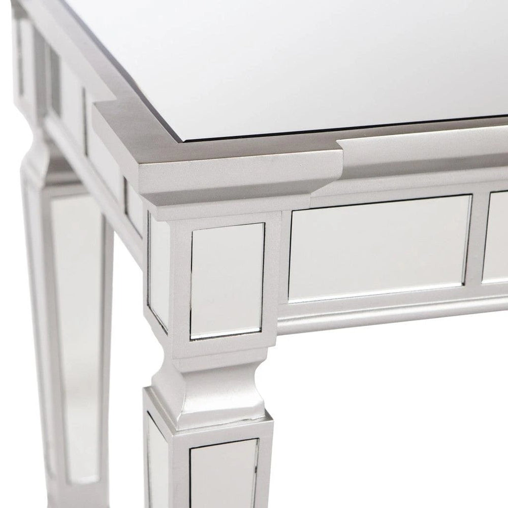 45" Silver Mirrored Glass Free Form Console Table - Homeroots - Flyclothing LLC