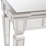 45" Silver Mirrored Glass Free Form Console Table - Homeroots - Flyclothing LLC