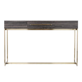48" Gray and Gold Frame Console Table And Drawers - Homeroots - Flyclothing LLC
