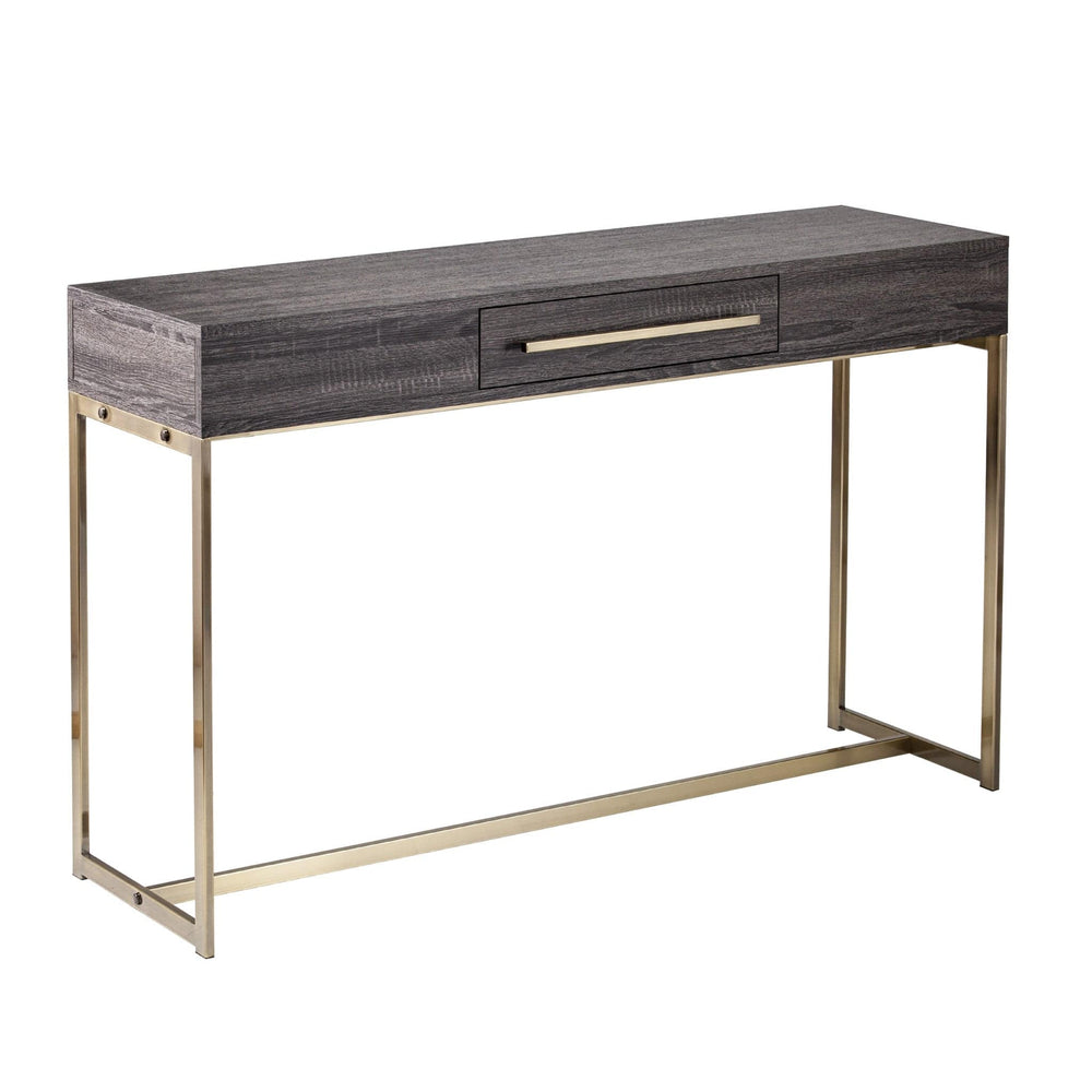 48" Gray and Gold Frame Console Table And Drawers - Homeroots - Flyclothing LLC