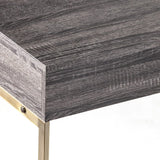 48" Gray and Gold Frame Console Table And Drawers - Homeroots - Flyclothing LLC