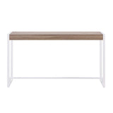 54" Gray Brown and White Sled Console Table - Homeroots - Flyclothing LLC