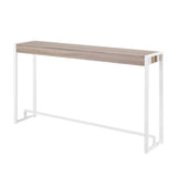 54" Gray Brown and White Sled Console Table - Homeroots - Flyclothing LLC