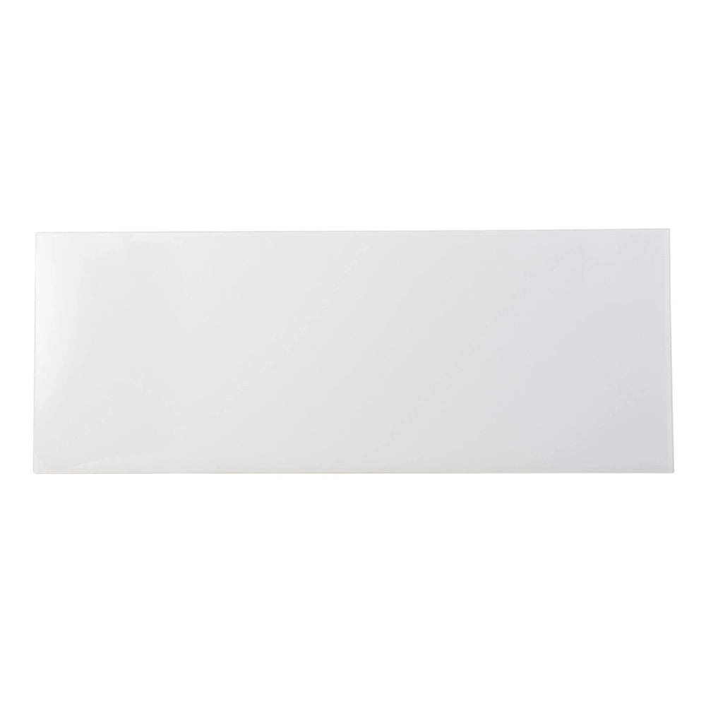 42" White and Black Glass Sled Console Table - Homeroots - Flyclothing LLC