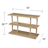 42" Natural Floor Shelf Console Table With Shelves - Homeroots - Flyclothing LLC