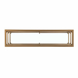 49" Clear and Gold Glass Floor Shelf Console Table With Storage - Homeroots - Flyclothing LLC
