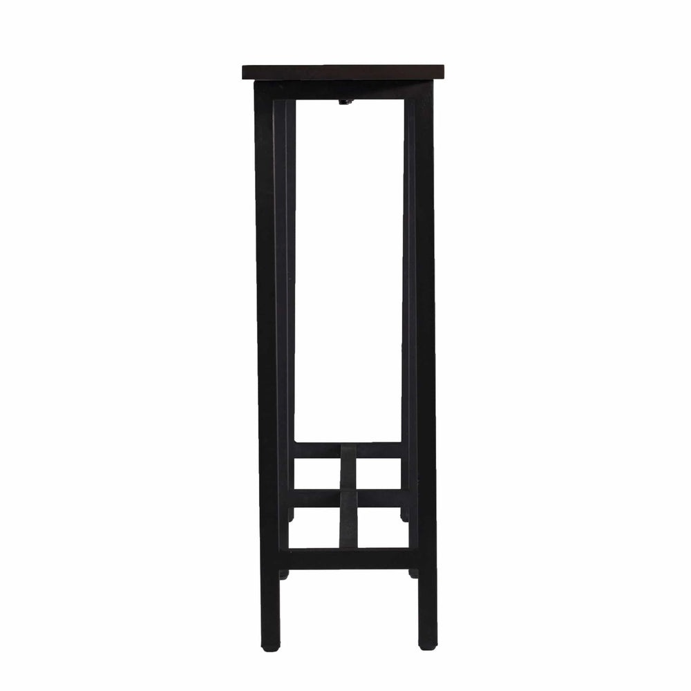 54" Espresso and Black Frame Console Table - Homeroots - Flyclothing LLC
