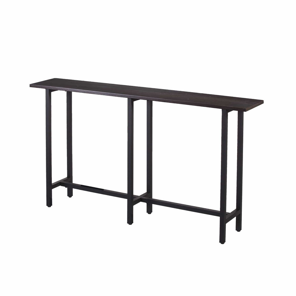 54" Espresso and Black Frame Console Table - Homeroots - Flyclothing LLC