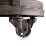 24" Brown Manufactured Wood And Iron Round End Table With Shelf - Homeroots