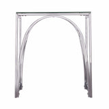 22" Chrome Glass And Iron Square End Table - Homeroots
