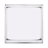 22" Chrome Glass And Iron Square End Table - Homeroots