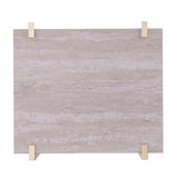 24" Brass Manufactured Wood And Iron Square End Table With Shelf - Homeroots