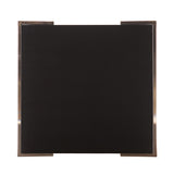 24" Black Geometric Metal Square End Table - Homeroots