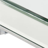 22" Silver And Clear Mirrored Glass Square End Table - Homeroots