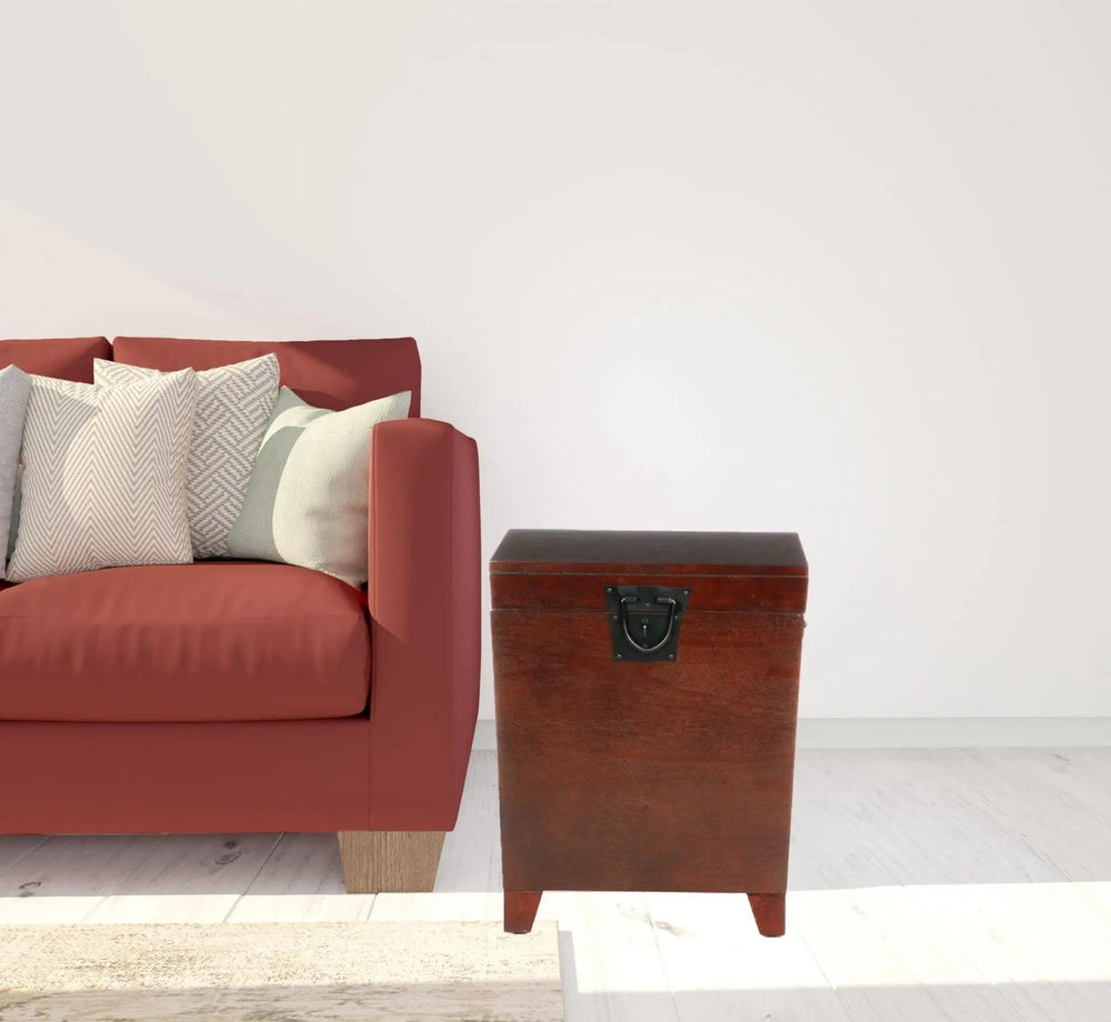 24" Brown Solid Wood And Manufactured Wood Square End Table - Homeroots - Flyclothing LLC