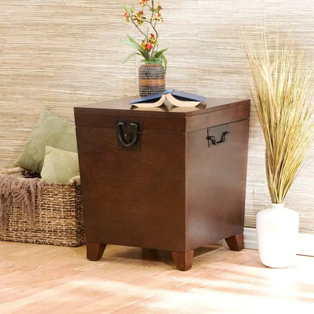 24" Brown Solid Wood And Manufactured Wood Square End Table - Homeroots - Flyclothing LLC