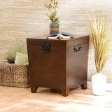 24" Brown Solid Wood And Manufactured Wood Square End Table - Homeroots - Flyclothing LLC