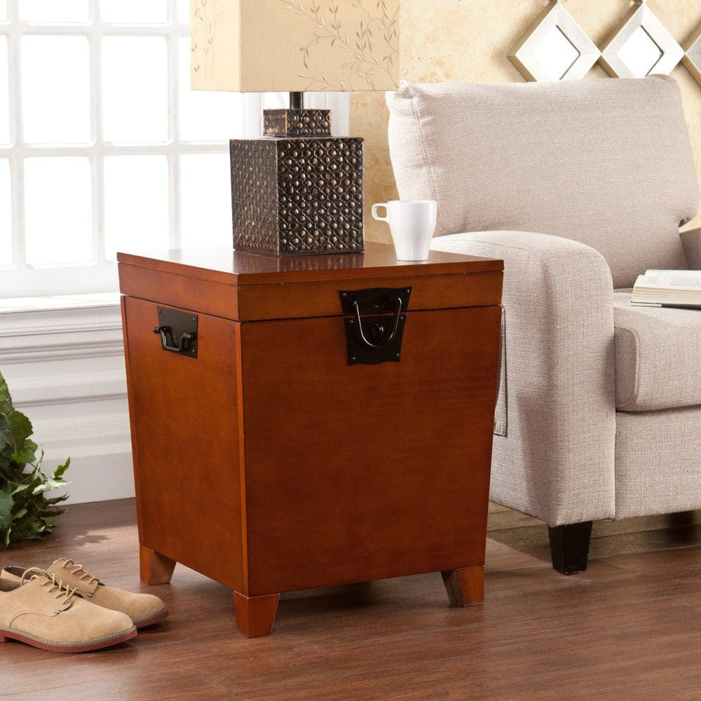 24" Brown Solid Wood Square End Table - Homeroots - Flyclothing LLC