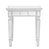 24" Silver Glass Square End Table - Homeroots