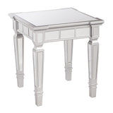 24" Silver Glass Square End Table - Homeroots