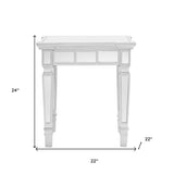 24" Silver Glass Square End Table - Homeroots