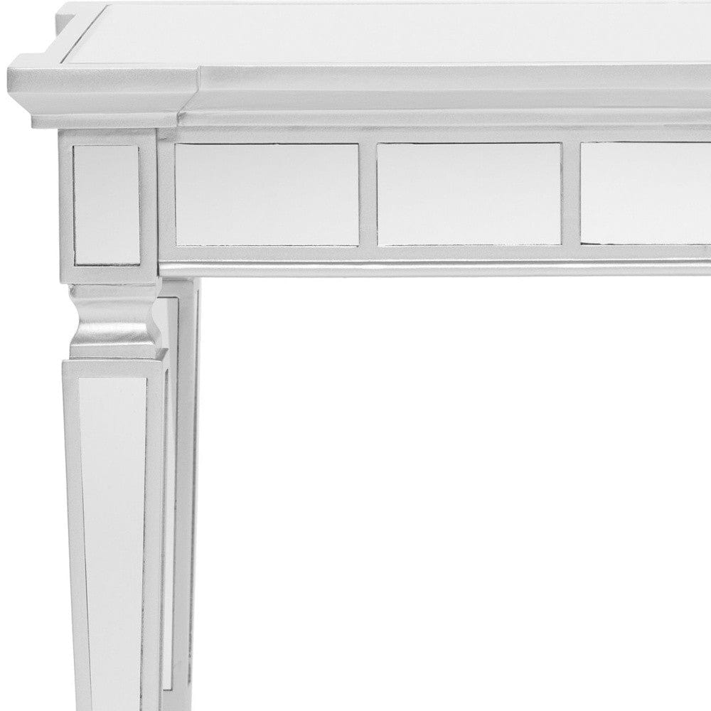 24" Silver Glass Square End Table - Homeroots