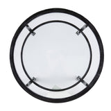 24" Black Glass And Iron Round End Table - Homeroots - Flyclothing LLC
