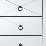 26" Silver End Table With Three Drawers - Homeroots