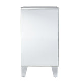 26" Silver End Table With Three Drawers - Homeroots