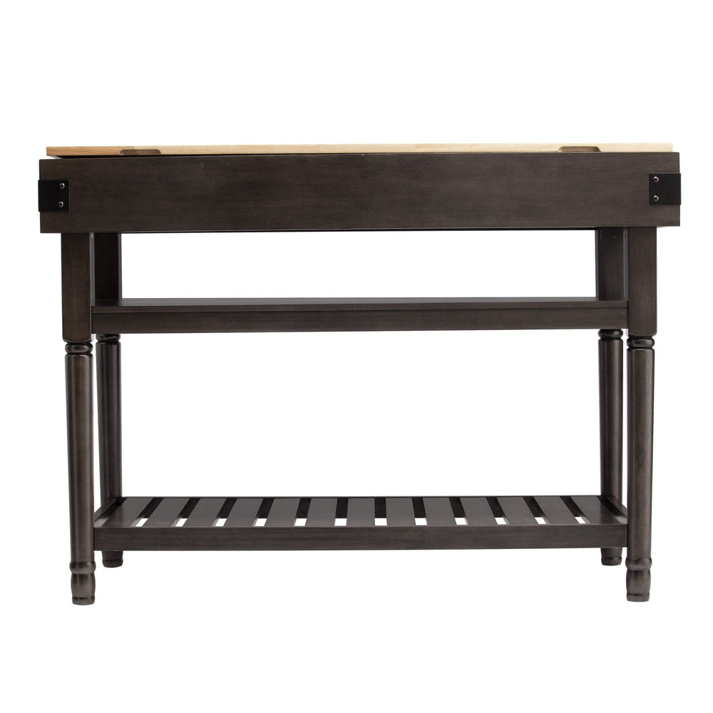 Brown and Natural 48" Kitchen Island With Storage - Homeroots - Flyclothing LLC