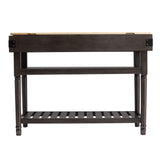Brown and Natural 48" Kitchen Island With Storage - Homeroots - Flyclothing LLC