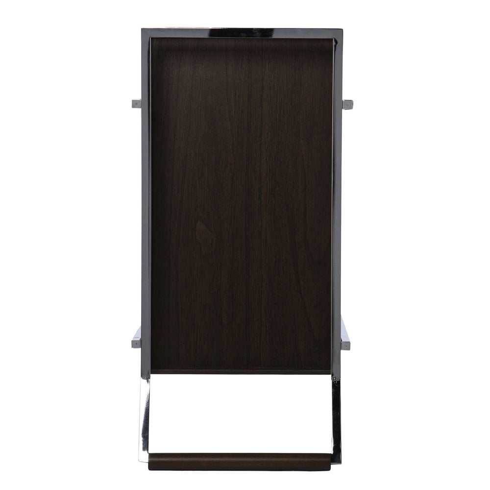 Brown and Silver Iron Rolling Bar Cart - Homeroots - Flyclothing LLC