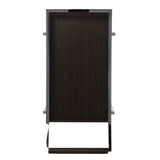 Brown and Silver Iron Rolling Bar Cart - Homeroots - Flyclothing LLC