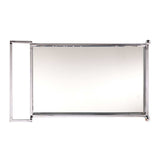 Silver Metal And Mirrored Glass Rolling Bar Cart With Wine Storage - Homeroots - Flyclothing LLC