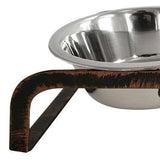 Rustic Elevated 16oz Two Bowl Dog Feeding Station - Homeroots - Flyclothing LLC