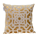 18 X 18 Gold Abstract Velvet Throw Pillow - Homeroots - Flyclothing LLC