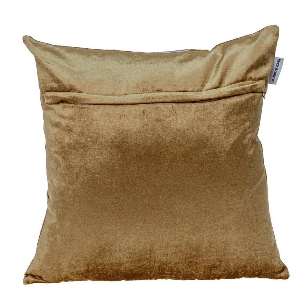 18 X 18 Gold Abstract Velvet Throw Pillow - Homeroots - Flyclothing LLC