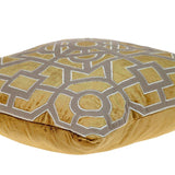 18 X 18 Gold Abstract Velvet Throw Pillow - Homeroots - Flyclothing LLC