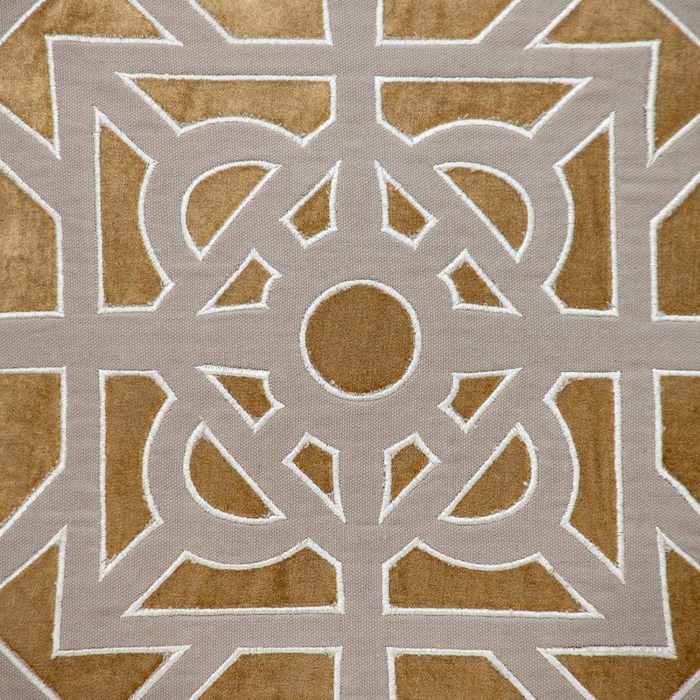 18 X 18 Gold Abstract Velvet Throw Pillow - Homeroots - Flyclothing LLC