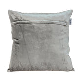 18" Gray and White Velvet Throw Pillow - Homeroots - Flyclothing LLC