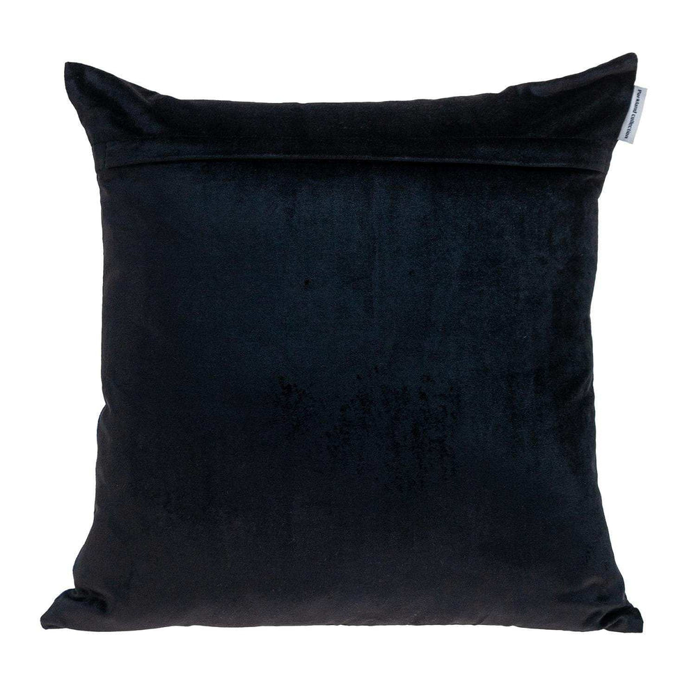 Black Gold and Blue Tufted Velvet Square Pillow - Homeroots - Flyclothing LLC