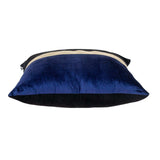 Black Gold and Blue Tufted Velvet Square Pillow - Homeroots - Flyclothing LLC