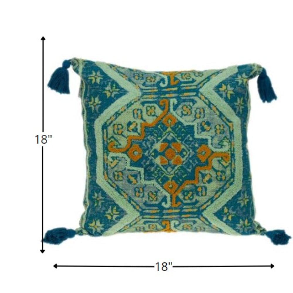 20" MULTICOLOR Cotton Blend Throw Pillow - Homeroots - Flyclothing LLC