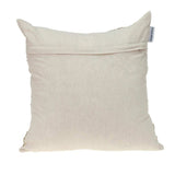 Natural and Golden Metallic Beaded Decorative Throw Pillow - Homeroots - Flyclothing LLC