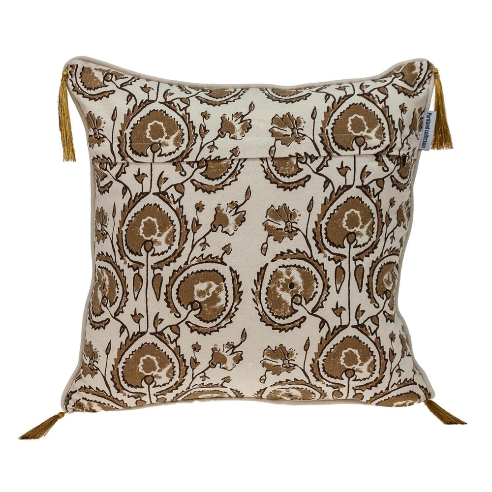 20" Beige Cotton Blend Throw Pillow - Homeroots - Flyclothing LLC