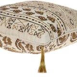 20" Beige Cotton Blend Throw Pillow - Homeroots - Flyclothing LLC