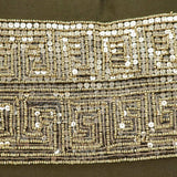 Glam Olive with Gold Sequins Lumbar Throw Pillow - Homeroots - Flyclothing LLC